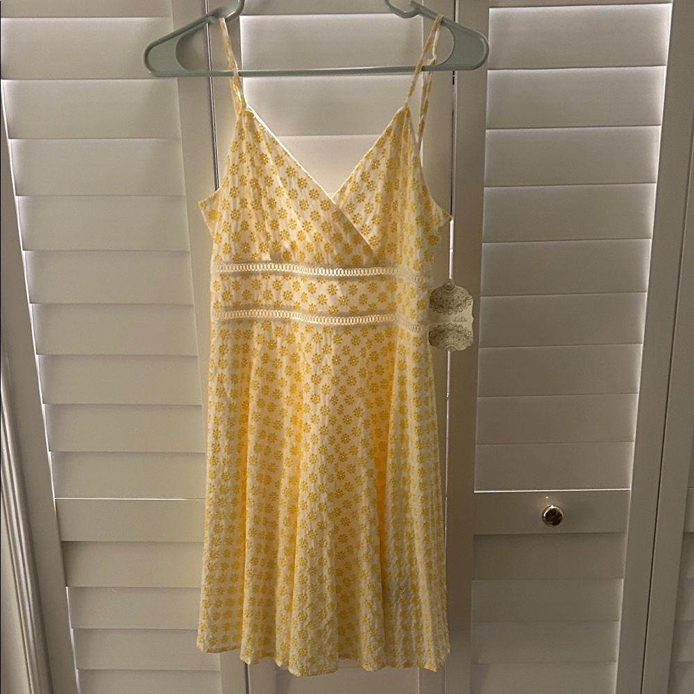Altar'd State Cream and Yellow Floral Dress